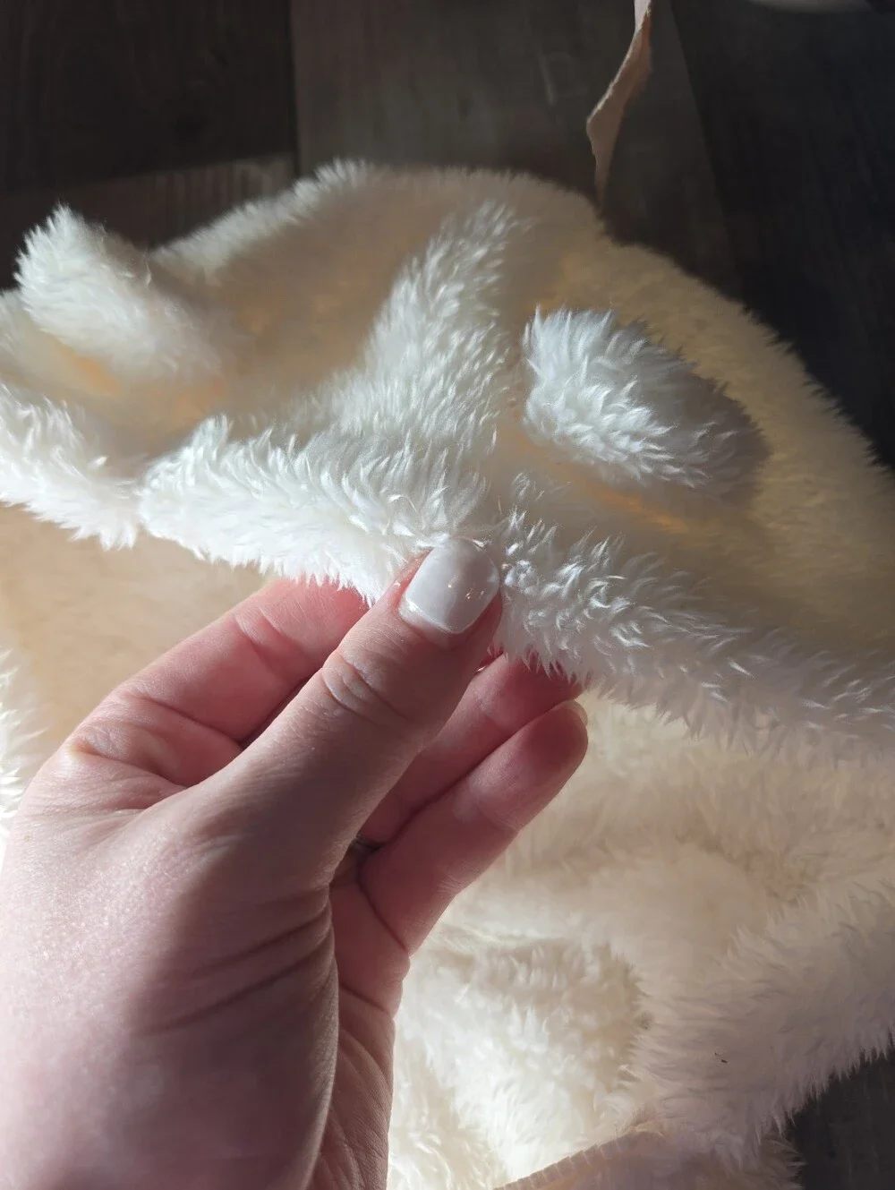 Carter’s Child of Mine Cream Faux‑Fur Hooded Baby Vest 0–3M NWOT